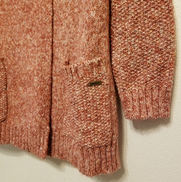 Eddie Bauer Hooded Sleep Cardigan in heathered red - Picture 3 of 8